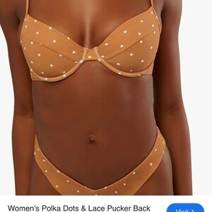 We wore what Brown Polka Dot Bikini Set
